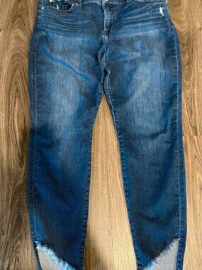 7 For All Mankind Slim Straight Jeans in Dark Blue Wash
